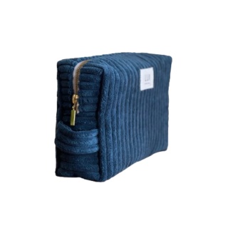 Kosmetyczka sztruksowa navy blue