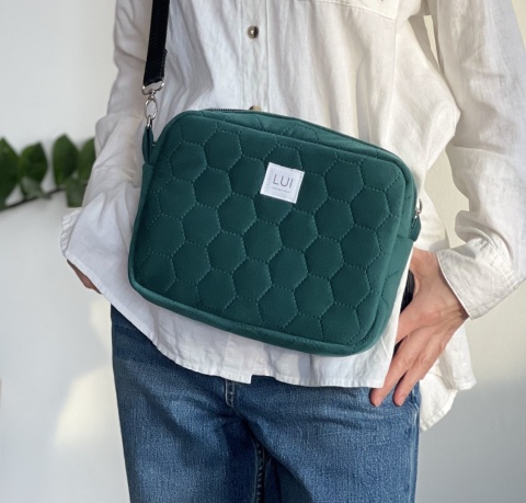 torebka butelkowa zieleń zbliżenie