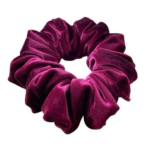 scrunchie welur bordo bez tła